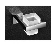 Porte-brosse à dents contemporain en inox poli miroir - Accessoires de bain
