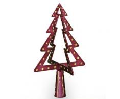 Cimier 3D de sapin de Noël - Sapin - Modèle 1 - Or et Violet - Objet à poser
