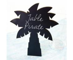 Porte menu décor Palmier en bois coloris noir - 18 x 15 cm - Objet à poser