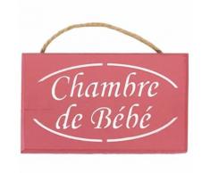 Plaque de porte Chambre de Bébé - ROSE POUDRE - Décoration murale