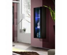 Paris prix - vitrine led murale design 'fly ii' 126cm noir - Vaisseliers