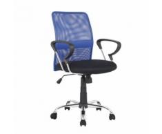 Chaise de bureau pivotante Santi Bleue/Noire - Sièges et fauteuils de bureau
