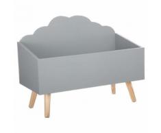 Coffre de rangement enfant Nuage - Longueur 58 cm - Gris - Coffres