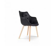 Chaise lounge capitonnée Twelve Skin Zuiver - Couleur - Noir - Chaise