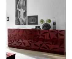 Enfilade 4 portes design rouge laqué NINO 3 - Buffets