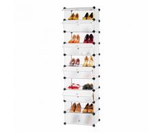 LANGRIA Tour de Rangement à Chaussures Modulable 10 Cubes - Armoire