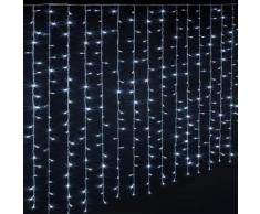Rideau lumineux extérieur 300 LED blanc froid - Dim : L.150 x l.0,5 x H.200 cm -PEGANE- - Objet à poser
