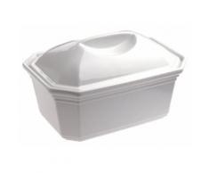 Revol 612433 Terrine Rectangulaire avec Couvercle Porcelaine Blanc 17 x 12 x 10 cm - Casserolerie
