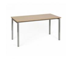 Table de conférence Bureau YORK 140cm gris/noyer Hjh Office - Tables de réunion
