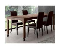 Table industrielle en bois massif et métal WILLIAM - L 160 x P 90 x H 80 cm - Tables salle à manger
