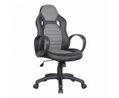 Chaise de bureau Racing pivotante noire/grise - Sièges et fauteuils de bureau