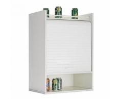 Meuble de rangement de cuisine à rideau Blanc - LUKE - Meubles de cuisine