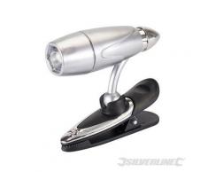Lampe de lecture LED à clip Silverline - Torches