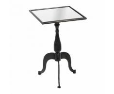 Sellette carrée Grise foncée + miroir - WANX - Tables hautes