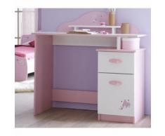 Paris prix - bureau enfant 'butterfly' 100cm rose & blanc - Bureaux