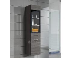 Armoire de rangement Rio Hauteur : 131 cm Bodega (gris) - Meuble de rangement haut placard meuble de salle de bain - Installations salles de bain