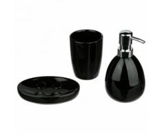 Paris prix - set de 3 accessoires salle de bain noir - Accessoires salles de bain et WC