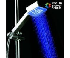 Pommeau de douche carrée avec LEDS intégrées lumineux - Accessoires salles de bain et WC