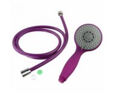 Flexible et pommeau de douche en Plastique ABS - L. 1,50 m - Violet - Accessoires de bain