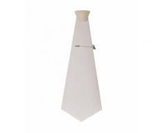 Porte bijoux support cravate pour pince cravate en simili cuir Blanc - Objet à poser