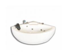 BAIGNOIRE MASSANTE ANGLE 135 x 135 cm- BALNEO BAIN TOURBILLON Modèle Dubai - Installations salles de bain