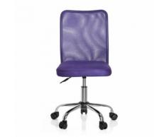 Chaise de bureau pour enfant / Siège pivotant KIDDY NET tissu maille violet hjh OFFICE - Sièges et fauteuils de bureau
