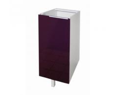 Caisson Porte Bas 30 Cm Aubergine Haute Brillance - Objet à poser