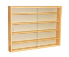 Watsons - REVEAL - Vitrine Collectionneur murale 4 etageres - finition hetre - Vitrines