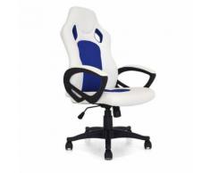 Chaise de bureau pivotante Pure Design COACH - Blanc et bleu - Sièges et fauteuils de bureau