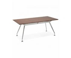 Grand Bureau / Table De Réunion 'Krush' En Bois Finition Noyer - 180X90 Cm - Bureaux