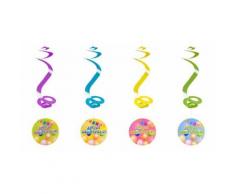 Lot de 40 Suspensions spirale Joyeux Anniversaire - 60cm - Objet à poser