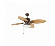 Ventilateur de plafond rétro Lombok D130 cm - Brun - Ventilation et climatisation mural