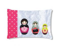 Coussin rectangulaire 3 Poupées russes pois by Cbkreation - Rideaux et stores