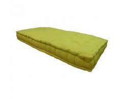 Coussin de sol Double 60x120x15 cm Vert anis - Textile séjour