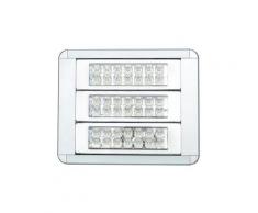 Projecteur LED grande hauteur 120W 376 mm X 309 mm X 95 mm angle 60° 12000lm IP65 4000K, blanc neutre lumière du jour équerres ajustables et câbles 3m inclus - Suspensions et plafonniers