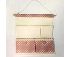Rangement multipoches mural 30x35 FINESSE rose - Accessoires de rangement