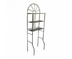 Etagère murale pour WC 3 niveaux en métal L60cm LISEA chromé - Meubles de salle de bain