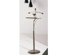 Valet de Nuit Moka en Hêtre massif avec plateau porte objets sur socle circulaire, 33 x 47 x 113 cm -PEGANE- - Objet à poser