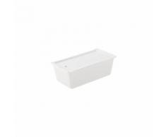 Revol 638548 Terrine Rectangulaire avec Couvercle + Plateau Porcelaine Blanc 19,7 x 10 x 6,6 cm - Casserolerie