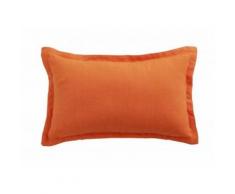 Coussin Lin lavé Orange rectangulaire TU Anne de Solène - Textile séjour