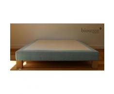 Sommier tapissier déco vintage Biosense Menthe pastel 140 x 190 cm - Sommiers