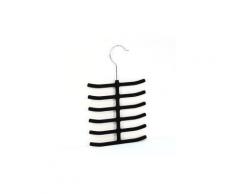 Cintre porte cravates ou accessoires en feutrine - Noir - Objet à poser
