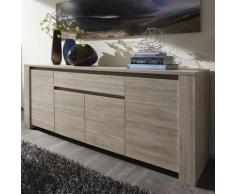 Nouvomeuble - Enfilade couleur chêne gris contemporaine antole - Buffets