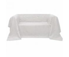 vidaXL Housse en Micro-suède de canapé Crème 270 x 350 cm Lavable en machine - Textile séjour