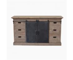 Meuble Industriel Campagne Bahut Enfilade Buffet Fer Bois 160 cm - Buffets