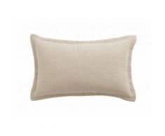 Coussin Lin lavé Naturel rectangulaire TU Anne de Solène - Textile séjour