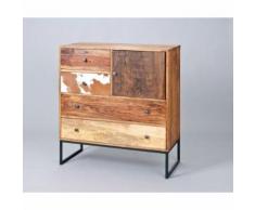 Commode buffet console à tiroirs meuble de salon salle a manger design manguier - Commodes