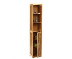 Meuble colonne salle de bain en bambou - Accessoires de bain