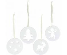 Suspensions Noël en porcelaine (Lot de 4) - Autres