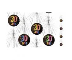 Lot de 4 Suspensions cascade 30 ans - 180 cm - Objet à poser